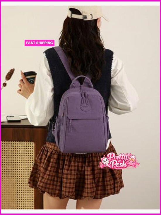 Nylon Mini Backpack Convertible Crossbody Sling Bag Casual Daypack Lightweight main image 5